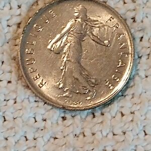 Antique Vintage 1971 France 5 Francs Coin